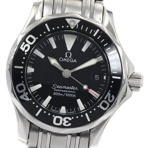 OMEGA Seamaster300 2282.50 Date black Dial Quartz Ladies Watch main image 6